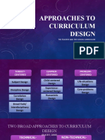 APPROACHES To CURRICULUM DESIGN