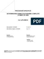 µPS-HEM-02 Determinarea hemoleucogramei complete-Sysmex SF 3000