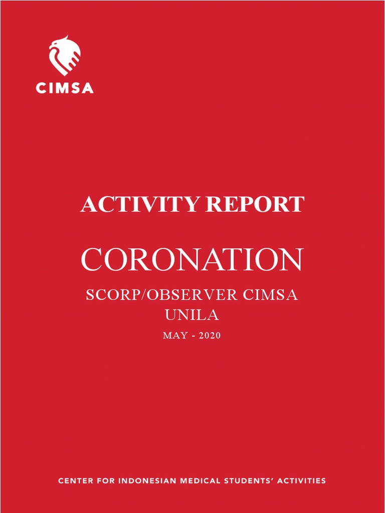 (Activity Reportl) CORONATION - Observer CIMSA Unila - May | PDF