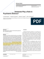 Could Dietary Glutamate Play A Role in Psychiatric Distress