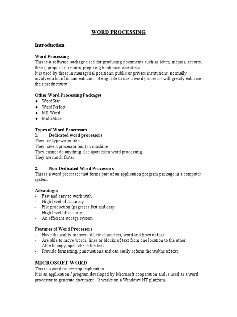 Dit 0102 ms word notes pdf word processor microsoft word