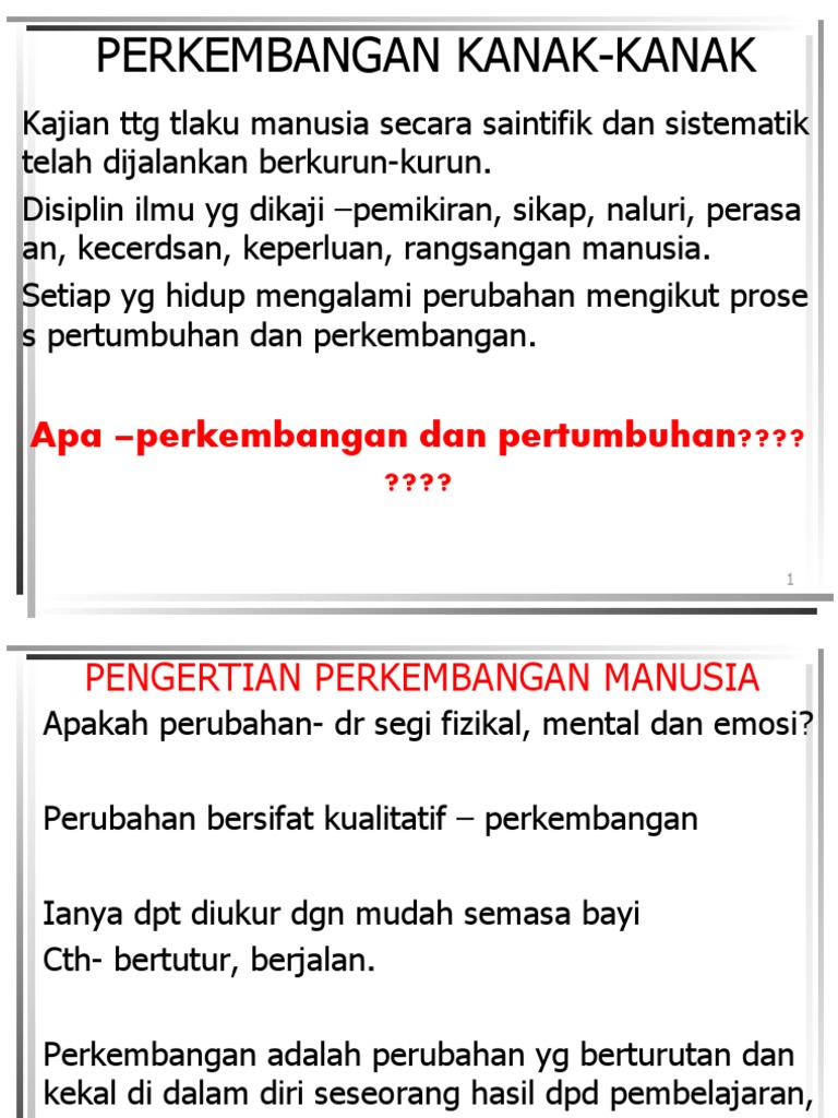 Slide Perkembangan Pertumbuhan Kanak Kanak Pdf