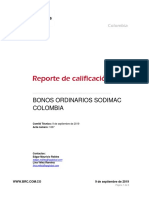 Reporte de Calificacion Sodimac Colombia RP19 PDF