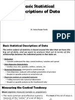 Basic Statistical Descriptions of Data: Dr. Amiya Ranjan Panda