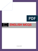 English MCQs by Masood
