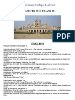 Projects For Class 10: La Martiniere College, Lucknow