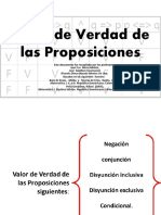 Valor de Verdad de Las Proposiciones