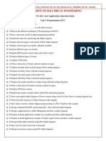 Important Question of Unit 3 - PLC & SCADA