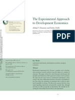 Banerjee Duflo The Experimental Approach To Development Economics