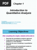 Introduction To Quantitative Analysis