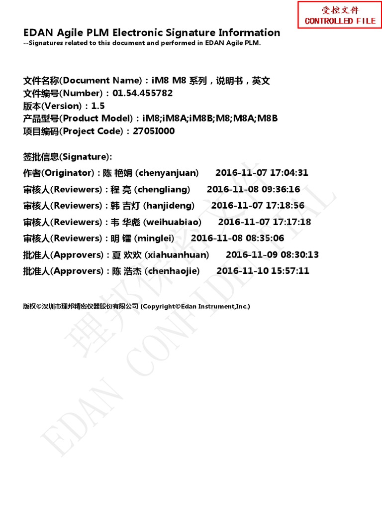 Patient Monitor User Manual-ES 82-01.54.455782-1.5 Im8 M8 Series PDF ...