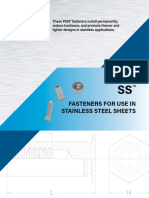 Fasteners For Use in Stainless Steel Sheets