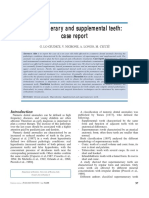 Supernumerary and Supplemental Teeth: Case Report: G. Lo Giudice, V. Nigrone, A. Longo, M. Cicciù
