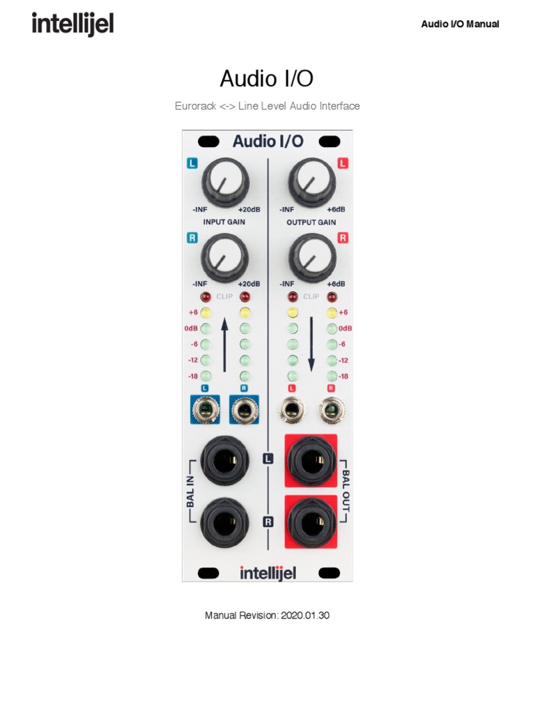 Audio I/O: Eurorack Line Level Audio Interface | PDF | Input/Output ...