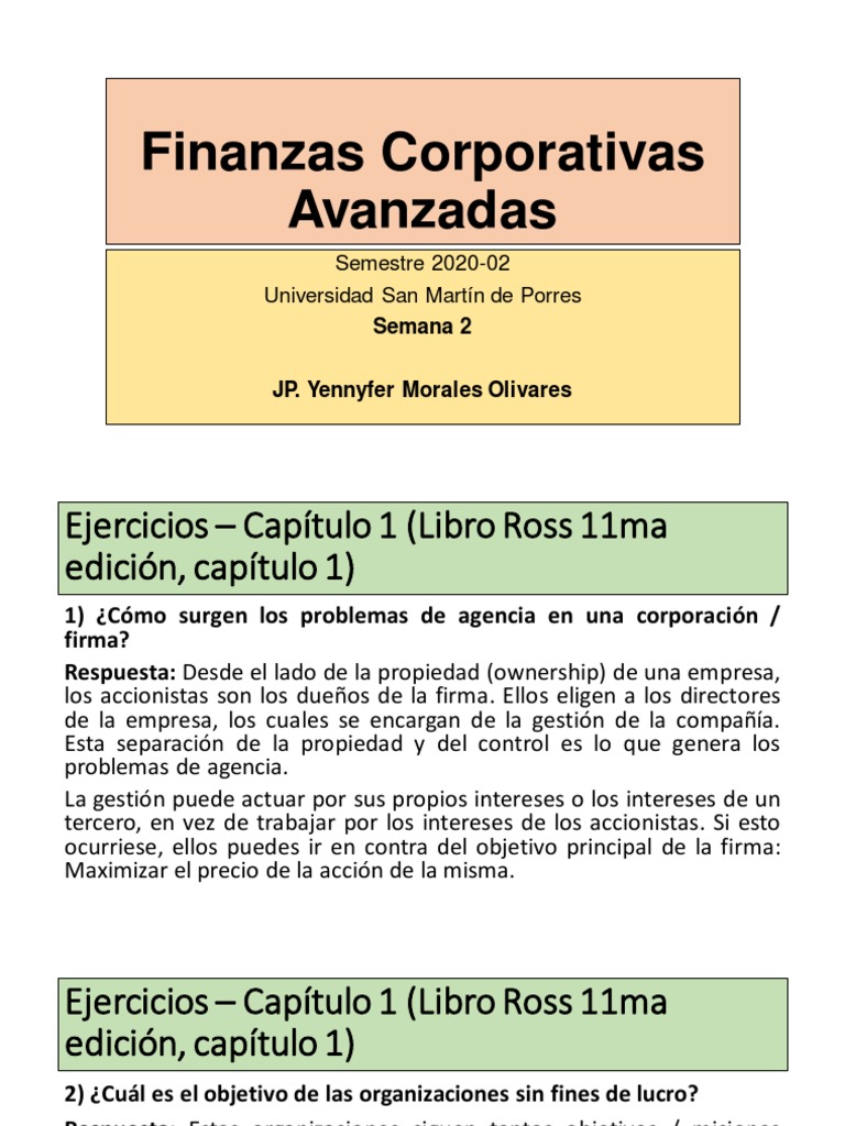 Ejercicios de Finanzas Corporativas 2020 | PDF | Estado de resultados ...