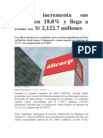 Alicorp Incrementa Sus Ventas