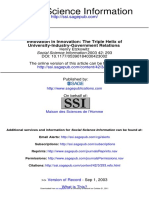 Social Science Information: University-Industry-Government Relations Innovation in Innovation: The Triple Helix of