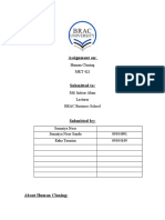 Assignment On:: Human Cloning MKT 421