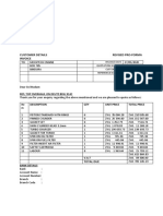 Customer Details Revised Pro-Forma Invoice