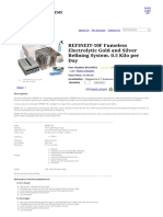 REFINEIT-10F Fumeless Electrolytic Gold and Silver Refining System. 0.5 Kilo Per Day