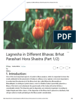 Lagnesha in Different Bhavas - Brhat Parashari Hora Shastra (Part 1 - 2)
