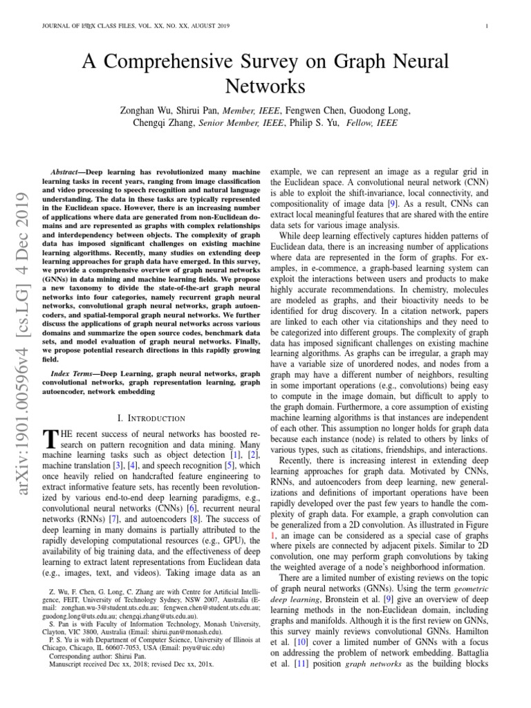A Comprehensive Survey On Graph Neural Networks | PDF | Deep Learning ...