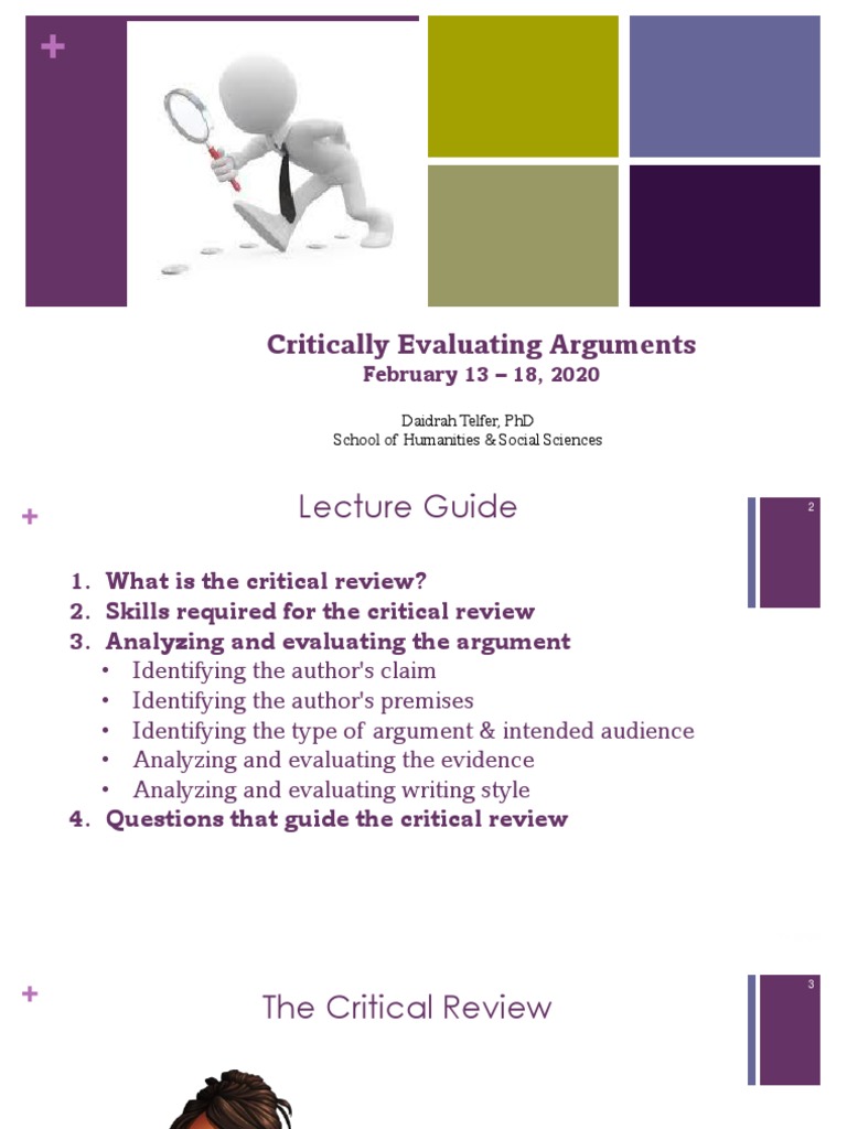 Evaluating Arguments: A Critical Guide | PDF | Argument | Justification