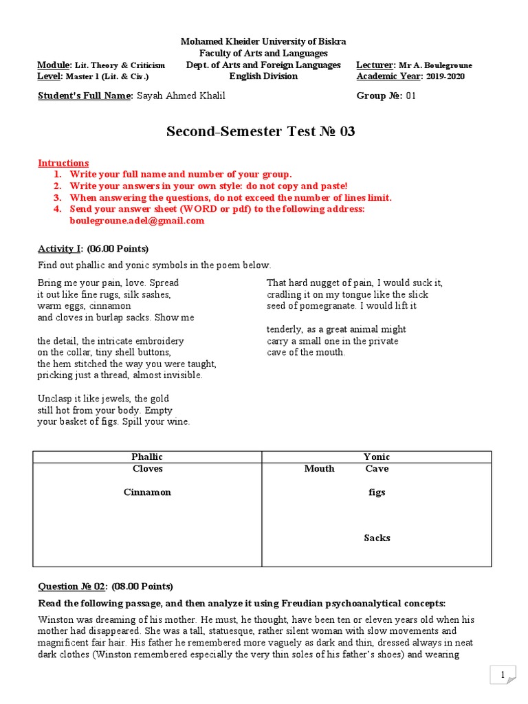 Freudian Dream Analysis Uncovering the Psychodynamics of Winston's