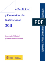 Plan 2011 de Publicidad y Comunicación Institucional