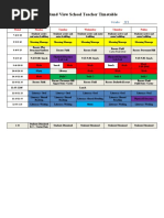 Timetable Carter 2021