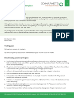 Example Trading Plan Template PDF