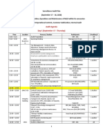 Surveillance Audit Plan