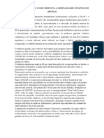 Ação Do Governo Como Resposta A Mortalidade Infantil em Angola