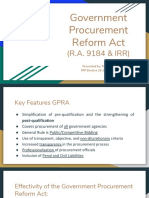 Government Procurement Reform Act