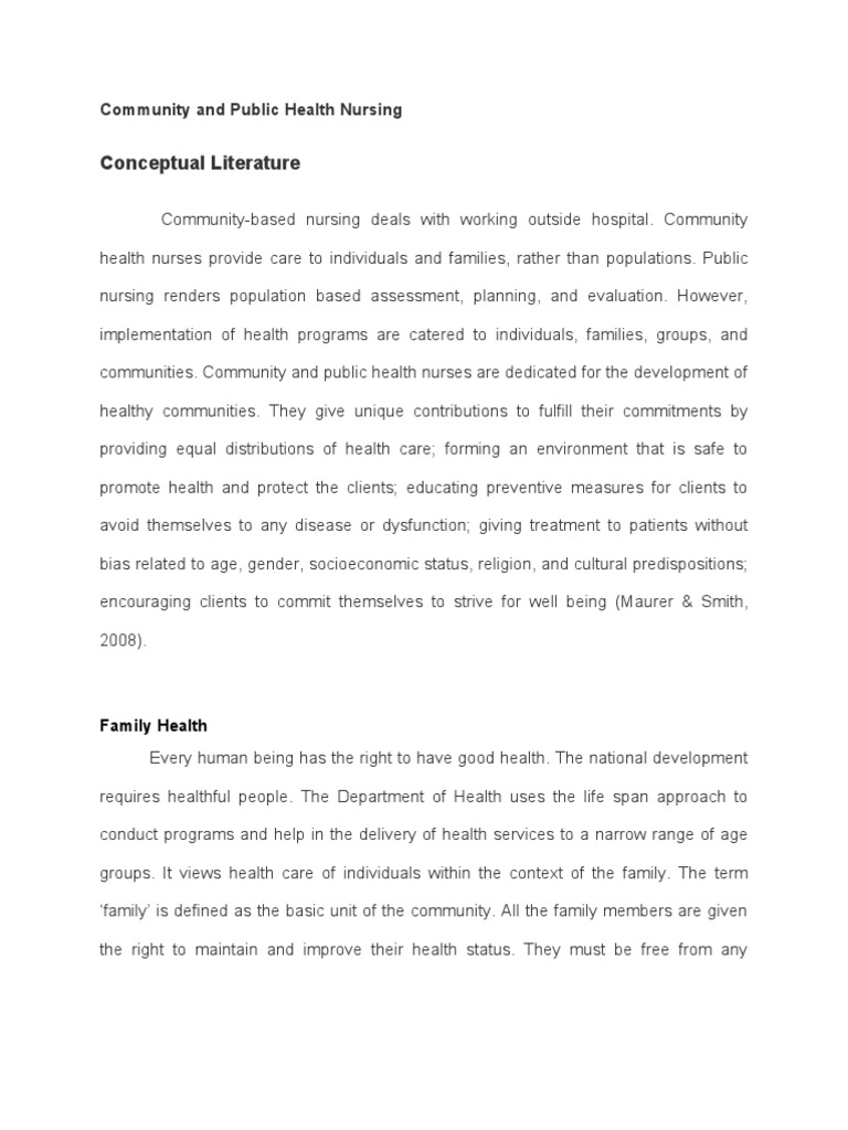 Community and Public Health Nursing | PDF | Public Health | Health ...