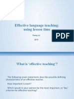 Effective Language Teaching: Using Lesson Time: Penny Ur 2015