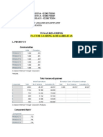 Factor analysis of product and service quality