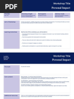 LBS Skills Session - Personal Impact V2