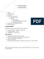 Internship Report - Formatting Guidelines