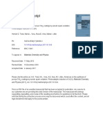 Advances On The Synthesis of Porous TiO2 Coatings by Anodic Spark Oxidation PDF