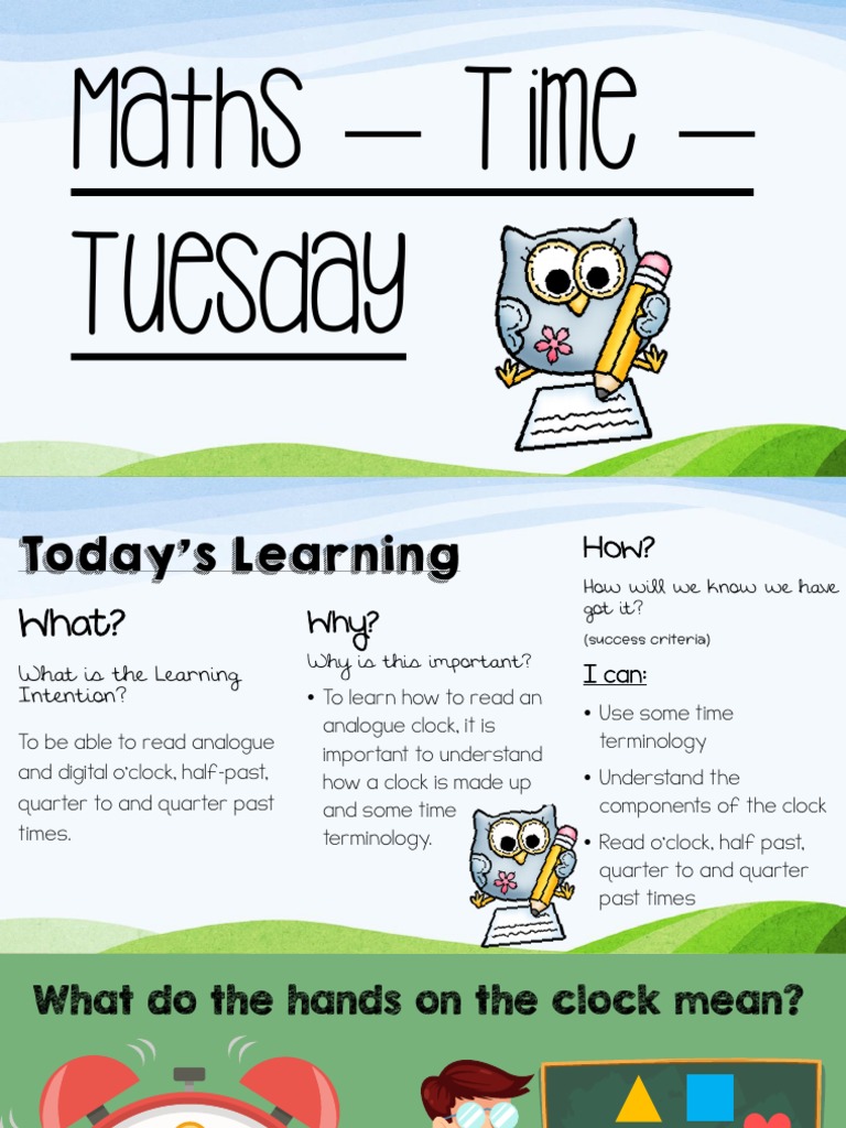 Reading Analogue & Digital Time Skills | PDF | Clock | Learning