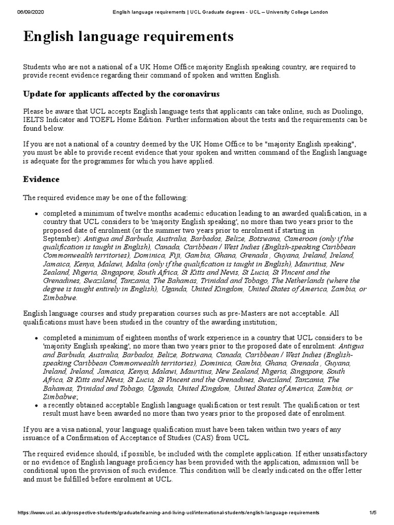 ucl phd language requirements