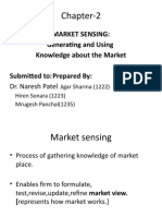 Chapter-2: Market Sensing: Generating and Using Knowledge About The Market Submitted To:prepared by
