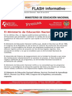 Flash Comunicado Del Ministerio de Educacion Nacional PDF