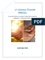 Mother's Journey Towards Oblivion-By Suryan Iyer - On Alzheimer's/Dementia