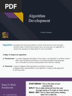 Algorithm Development: by Neil A. Basabe