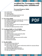 Life Skills Checklist For Teenagers With Autism PDF