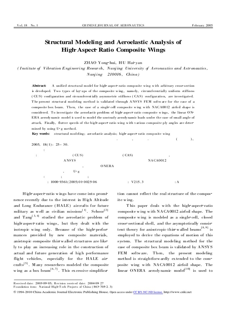 Structural Modeling and Aeroelastic Analysis of High Aspect Ratio ...