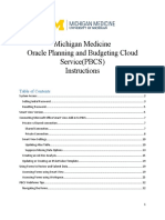 Michigan Medicine Oracle Planning and Budgeting Cloud Service (PBCS) Instructions