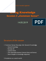 3PPT-LivKnowledge2019 CommonSense